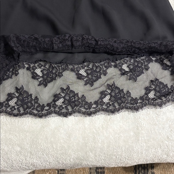 Vintage 70s Sheer Black Lace Slip - Picture 3 of 4